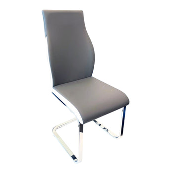 Silla de Comedor Cristalina Moderna Gris y Blanca Elegante Duradera Confortable