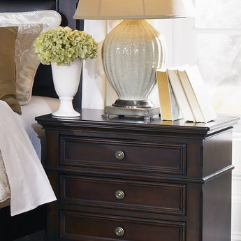 Cambridge 3-Drawer Rectangular Nightstand Cappuccino