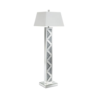 Carmen Geometric Base Floor Lamp Silver