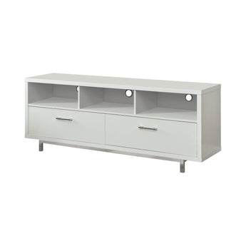 Casey 2-Drawer Rectangular TV Console White