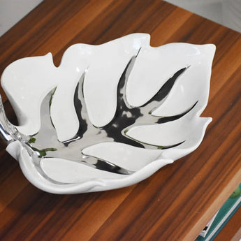 Ceramic Leaf Tray Decor