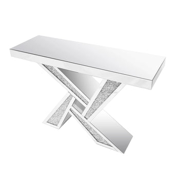 Crushed Diamond Mirror Console Table