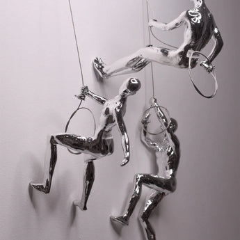 3pc Wall Climbers Accent Sculptures