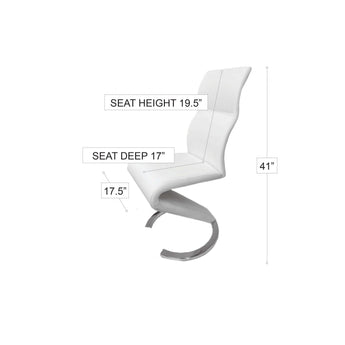 Silla Comedor Nube Moderna Gris con Base Zig-Zag Metálica Elegante