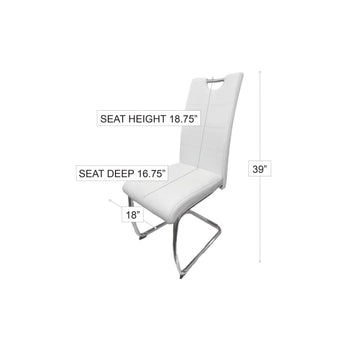 Silla de Comedor Houston Blanca Moderna Diseño Ergonómico Confortable Elegante Duradera
