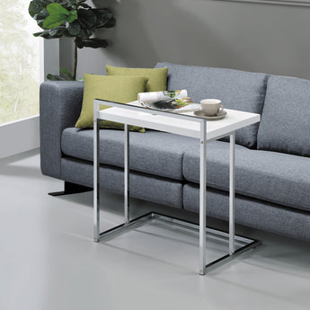 Dani Rectangular Snack Table With Metal Base