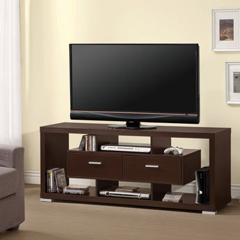 Darien 2-Drawer Rectangular TV Console Cappuccino