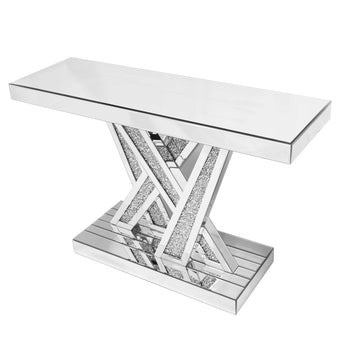 Diamond Mirror Glam Console Table