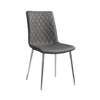 Silla de Comedor Emmar Gris Moderna con Respaldo Acolchado Diseño Elegante