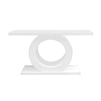 Mesa Consola Eva Moderna Blanca Elegante Minimalista para Entrada y Pasillo