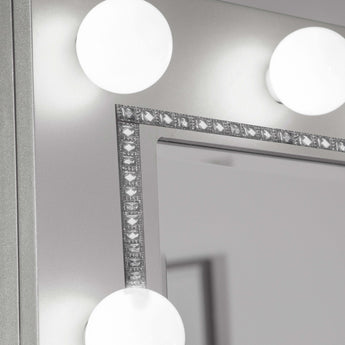 Eleanor Metallic Rectangular Dresser Mirror With Light - MartincFurniture