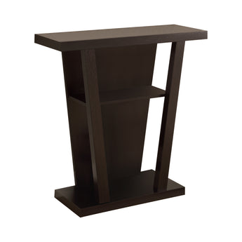 Evanna 2-Shelf Console Table Cappuccino