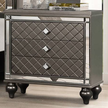 Mesita de Noche F1970 Moderna con Iluminación LED Integrada y Almacenamiento Elegante