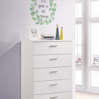 Felicity 5-Drawer Chest Glossy White