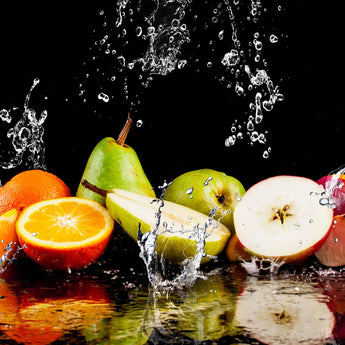 Fruits Splashing Glass Wall Art 60"x36"