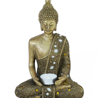 Gold Sitting Buddha Sculpture