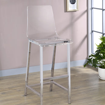 Juelia Bar Stools Chrome And Clear Acrylic