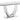 Kerwin U-Base Rectangle Sofa Table White And Chrome