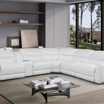 WHITE 6PC SECTIONAL - L485