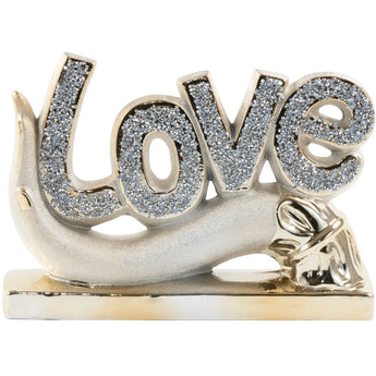 LOVE Word Diamond Decor Sculpture