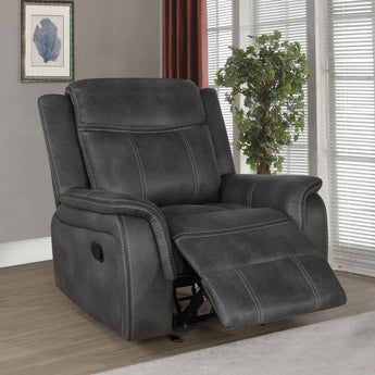 Lawrence Upholstered Tufted Back Glider Recliner