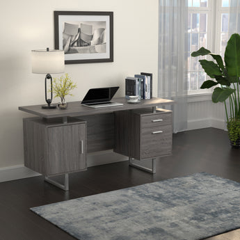 Lawtey Floating Top Office Desk Weathered Grey