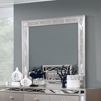 Leighton Beveled Dresser Mirror Metallic Mercury - MartincFurniture