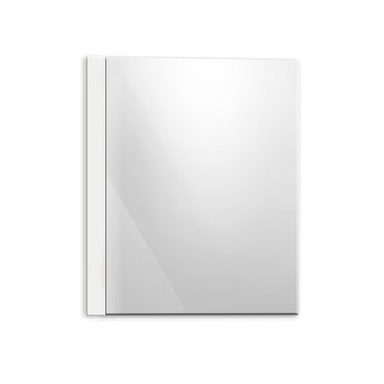 Espejo Manhattan Blanco Brillante con Detalles Cromados Diseño Moderno Elegante