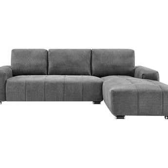 Sofá Seccional ROMA Gris Oscuro Moderno Lado Izquierdo Confort Premium