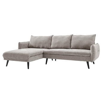 Sofá Seccional PARIS Gris Oscuro Izquierdo Moderno Lujoso