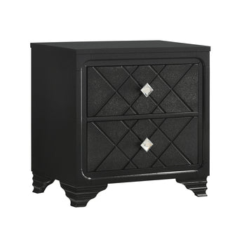 Penelope 2-Drawer Nightstand Black