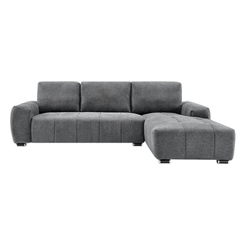 Sofá Seccional ROMA Gris Oscuro Moderno, Comodidad y Estilo con Chaise Derecho