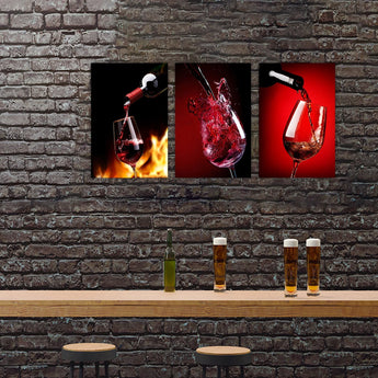 Set Wine Cups Glass Wall Art 24"x36"