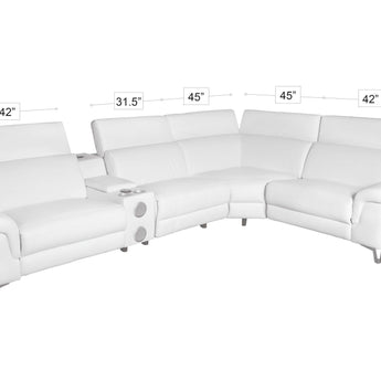 Sofá Reclinable Lujo Spartacus 2025 Gris con Bluetooth y USB para Relajación Total