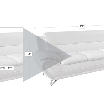 Juego Sofá Loveseat Venecia Gris Piel Sintética Moderno Minimalista Fácil Limpieza