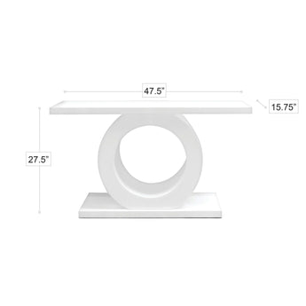 Mesa Consola Eva Moderna Blanca Elegante Minimalista para Entrada y Pasillo