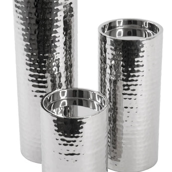 3Pc. Stainless Steel Candle Holder Set