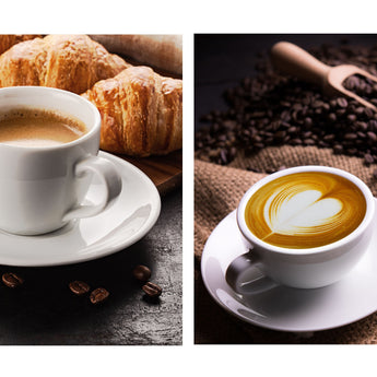 Arte de Pared de Vidrio para Cocina Café 60x60cm Decoración Moderna Elegante