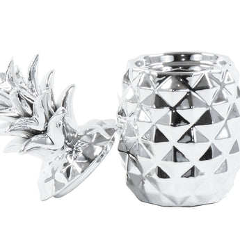 Juego Botes Piña Plata Modernos Cerámica Cocina Decoración Hospitalidad Elegante 3 Piezas