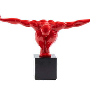 Escultura de Hombre Moderno con Brazos Extendidos, Brillo, Decoración de Oficina