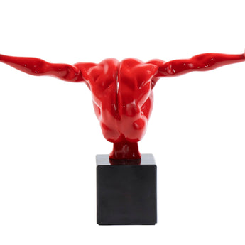 Escultura de Hombre Moderno con Brazos Extendidos, Brillo, Decoración de Oficina