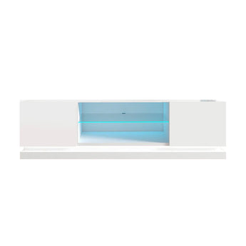 Soporte TV Moderno Blanco Brillante 71'' para Televisores hasta 80''