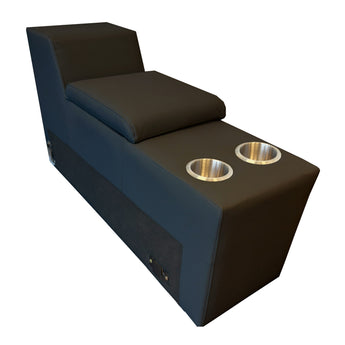 Consola Central de Almacenamiento Spartacus Negra para Asientos de Cine en Casa