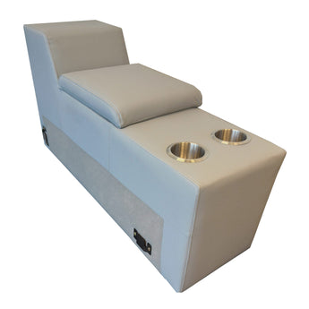 Consola Adicional Spartacus Gris Premium: Almacenamiento, Portavasos para Asientos de Cine