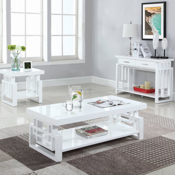 Schmitt Rectangular Coffee Table High Glossy White