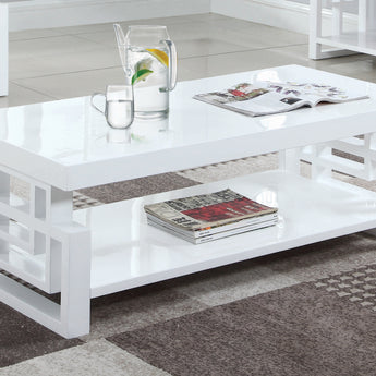 Schmitt Rectangular Coffee Table High Glossy White