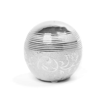 Silver Ceramic Decorative Orb