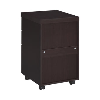 Skeena 3-Drawer Mobile Storage Cabinet Cappuccino - MartincFurniture