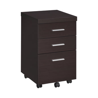 Skeena 3-Drawer Mobile Storage Cabinet Cappuccino - MartincFurniture