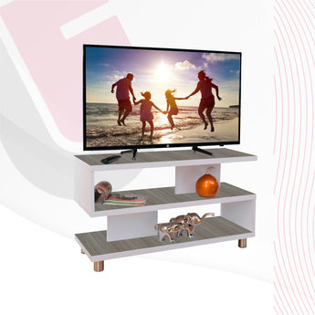 Mueble TV Turín Blanco Mate, Soporte Moderno Amplio para Salón